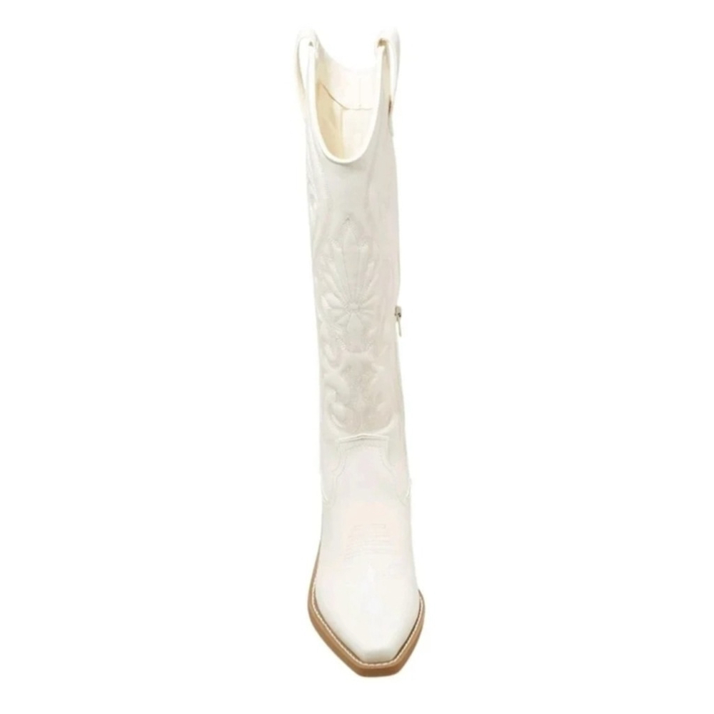 Wild Fable Womens Kenzi Western Boots with Memory Foam Insole Ivory Off White - Picture 10 of 12